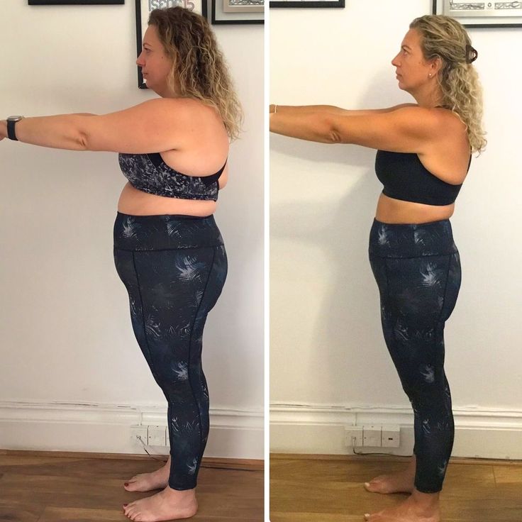 Resultado antes e depois corpo mais leve